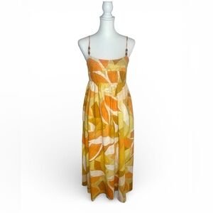 1. State NWT Vibrant Orange/Yellow Maxi Sundress XS resortwear vacation cruise